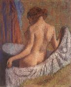 Edgar Degas After the Bath,woman witl a towel oil painting artist